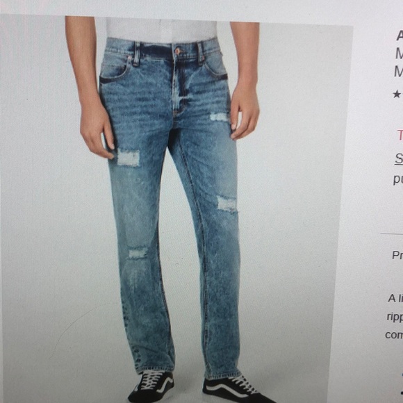 Men's American Rag straight fit ripped jeans - Picture 1 of 7